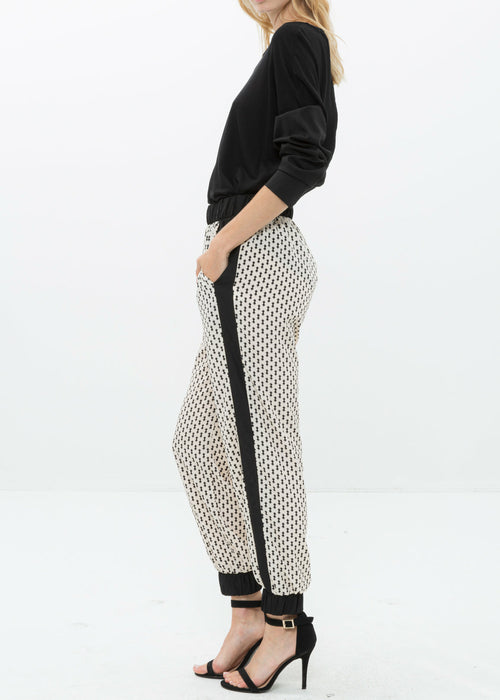 Women's Printed Casual Cuffed Hem Pants