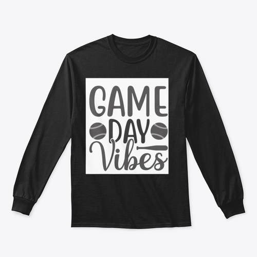 Game Day Vibes Artistic Lettering With Softball Inspirational Logo