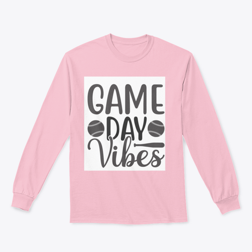 Game Day Vibes Artistic Lettering With Softball Inspirational Logo