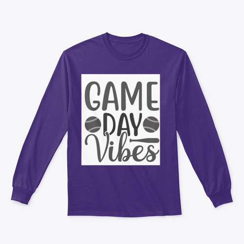 Game Day Vibes Artistic Lettering With Softball Inspirational Logo