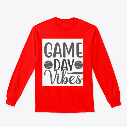 Game Day Vibes Artistic Lettering With Softball Inspirational Logo