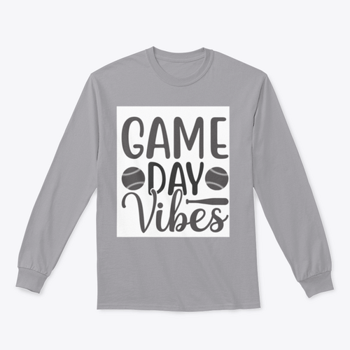 Game Day Vibes Artistic Lettering With Softball Inspirational Logo